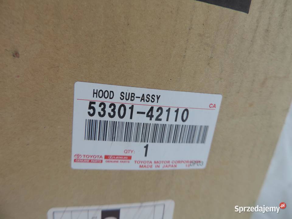MASKA Toyota RAV4 IV 20122019 NOWA 5330142110 osobowe kujawsko-pomorskie