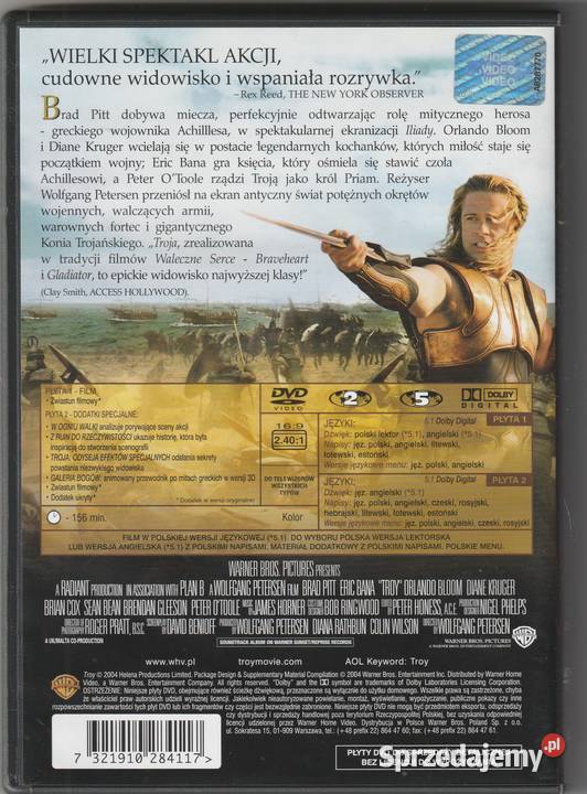 Troja specjalna edycja dwupłytowa Brad Pitt DVD Pruszków