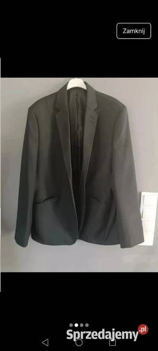Marynarka czarna wełniana wool o kroju męskim Marynarki i żakiety Krosno sprzedam