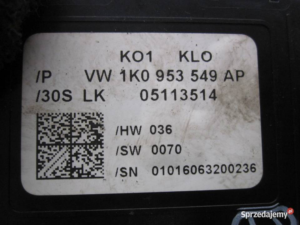 VW JETTA 07r czujnik kąta skrętu 1K0953549AP osobowe