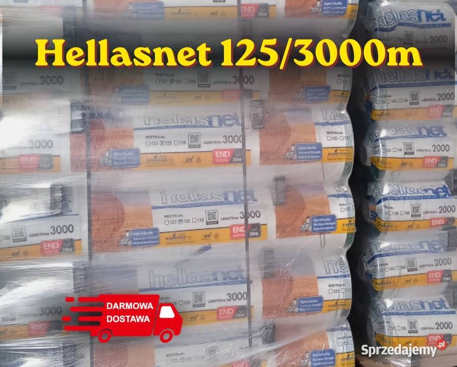 Siatka rolnicza Hellasnet 125x3000 do pras słomy sprzedam