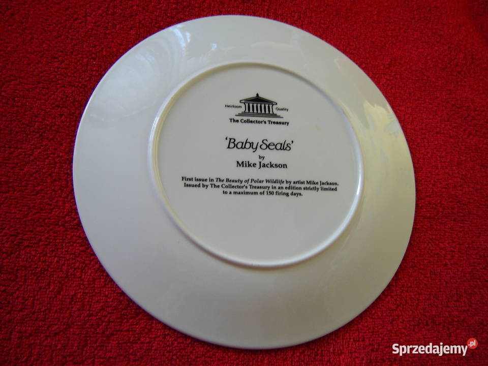 Talerz kolekcjonerski Foczki Baby Seals by Mike Antyki, Sztuka, Kolekcje sprzedam