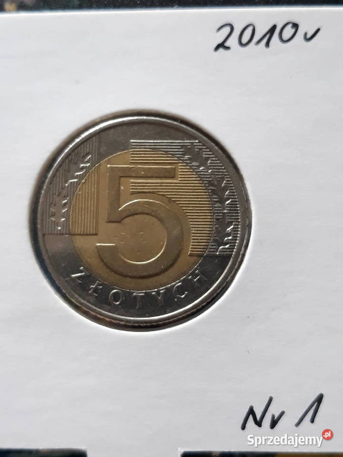 5 złotych 2010 r 1 około mennicza Konin sprzedam
