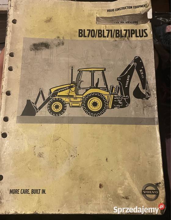 Instrukcja obsługi VOLVO maszyna budowlana BL70 Biczyce Górne