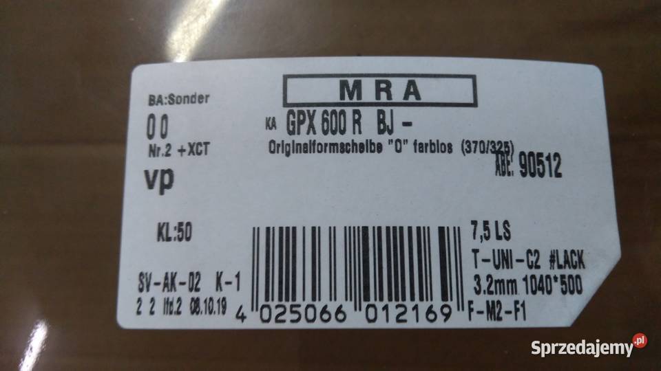 SZYBA OWIEWKA MRA KAWASAKI GPX 600 R podlaskie Bielsk Podlaski