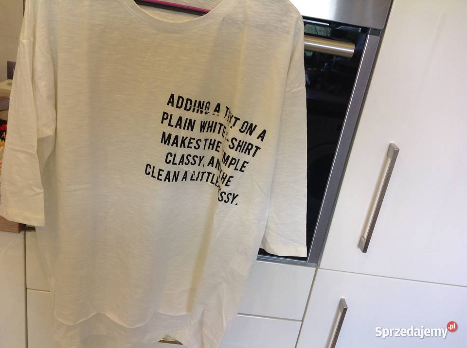 Biały T shirt Koszulka Damska r M nowa Nowa Sól sprzedam