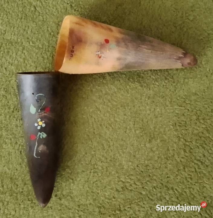 Dwa rogi z Pucka z lat 70 Rękodzieło Katowice