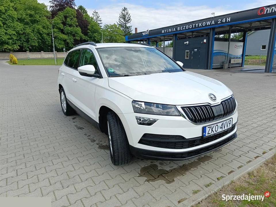 Skoda Karoq 20 TDI 4x4 DSG Sportline 150 2019r biały zachodniopomorskie Szczecinek