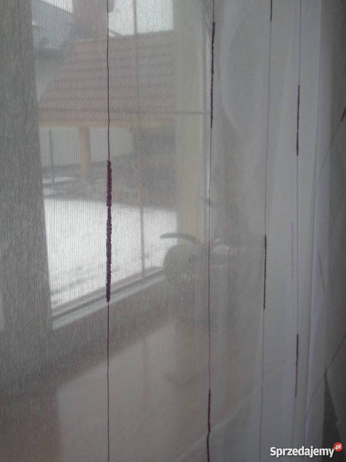 Firanafiranka w prążki czerwone wrzosowe wys300