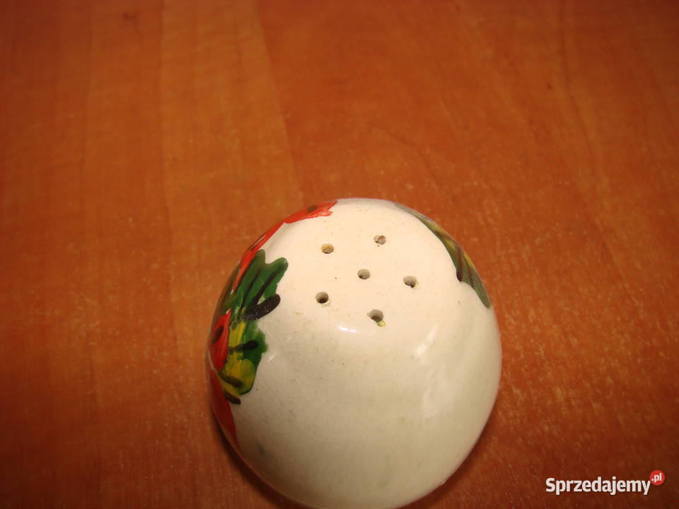 stara ceramiczna solniczka sygnowana Pruszcz Gdański