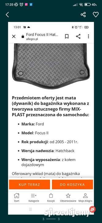 Wycieraczka Ford Focus Tarnowa