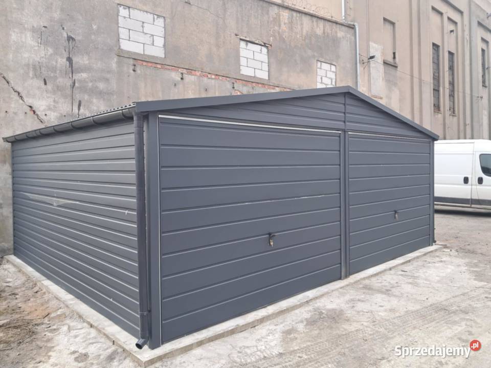 Garaż blaszany 6x5 PROMOCJA Wzmocniony Profilami Łódź