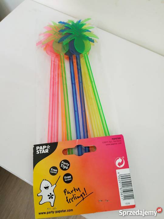 Mieszadełka do longdrinków Tropical Party wielokolorowy Dom i Ogród Wrocław