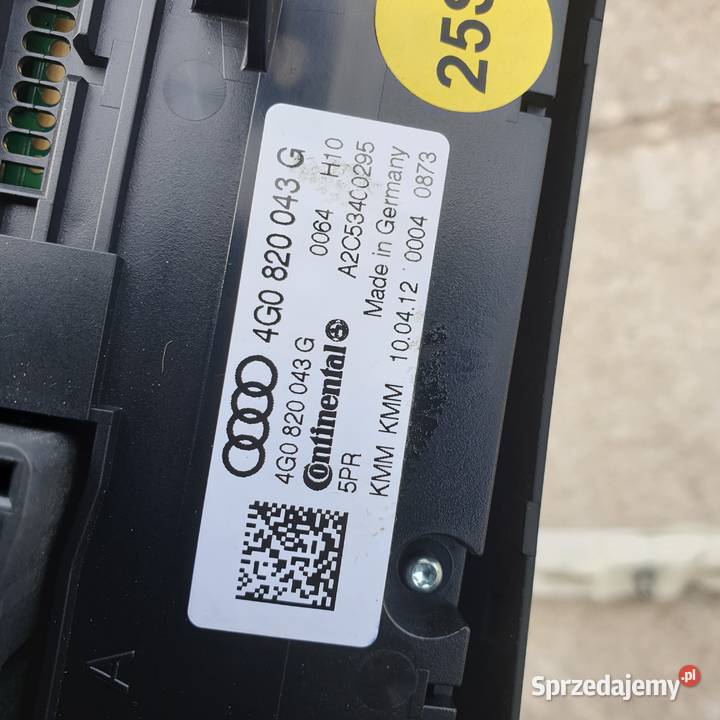 AUDI A6 C7 PANEL NAWIEWU KLIMATYZACJI 4G0820043G osobowe Łochowice