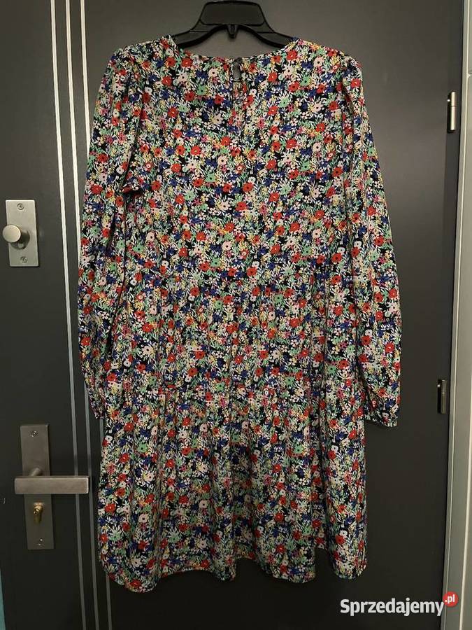 Vrs fashion sukienka modny wzór kwiaty floral Choszczno