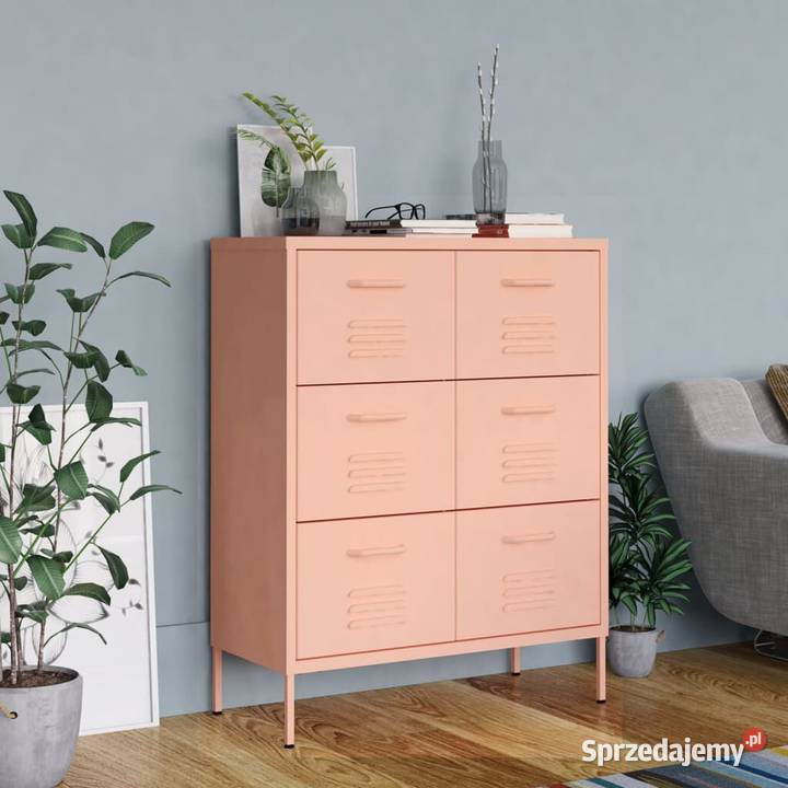 Szafka z szufladami różowa 80x35x1015 Warszawa
