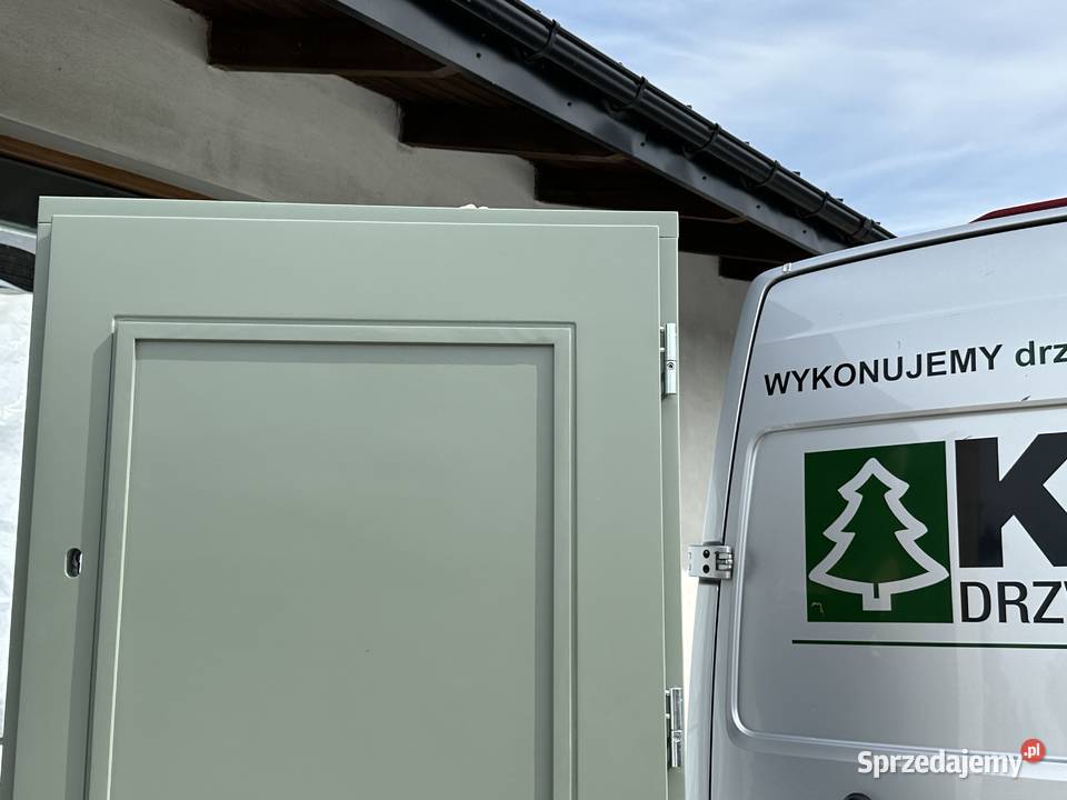 Drzwi zewnętrzne drewniane RĘKI wewnątrzklatkowe Łódź sprzedam