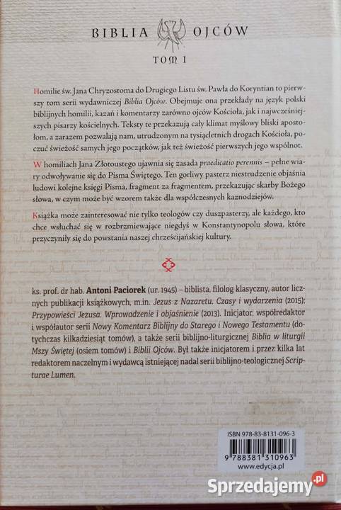 Jan Chryzostom Homilie do II listu św Pawła do Lędziny