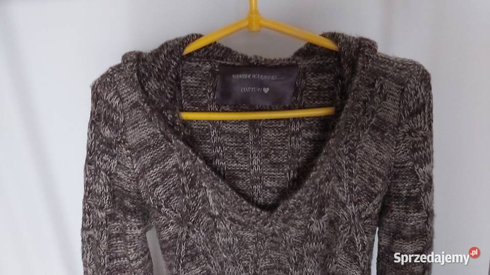 Sprzedam sweter z kapturem z kruszonką na środku Lublin sprzedam