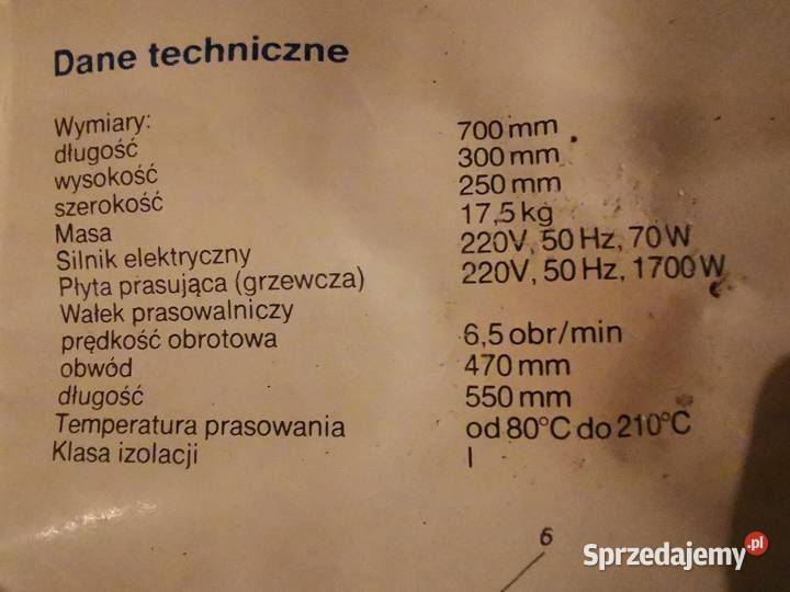 Prasownica Magiel TYP 174 PRL Nowa pomorskie Lębork
