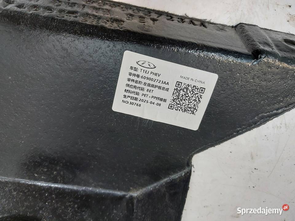 Jaecoo 7 PHEV 2025r plastyk osłona podwozia