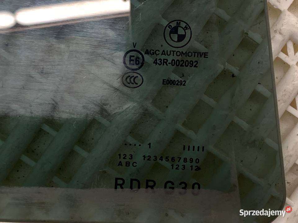 SZYBA PRAWY TYŁ BMW G30 SedanLimuzyna TYLNA podkarpackie sprzedam