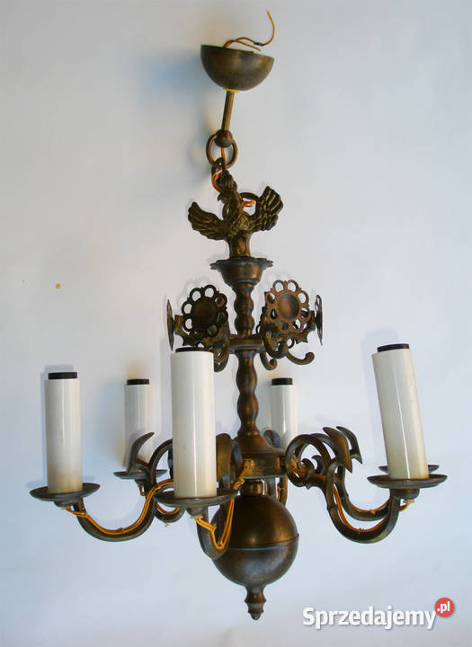 żyrandol stylizowany mosiężny Lublin sprzedam