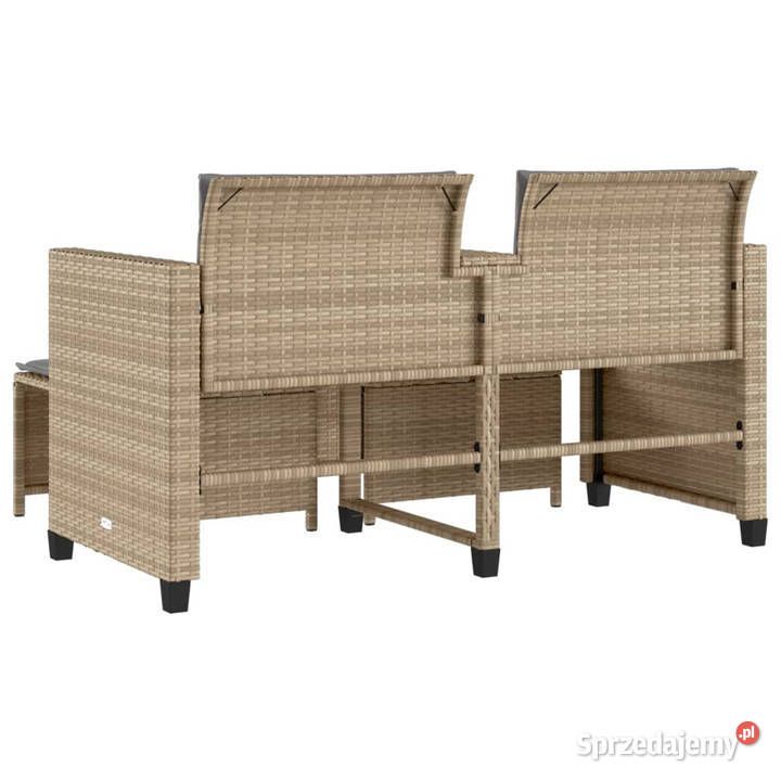 2os sofa ogrodowa ze stolikiem i stołkami beżowa Warszawa