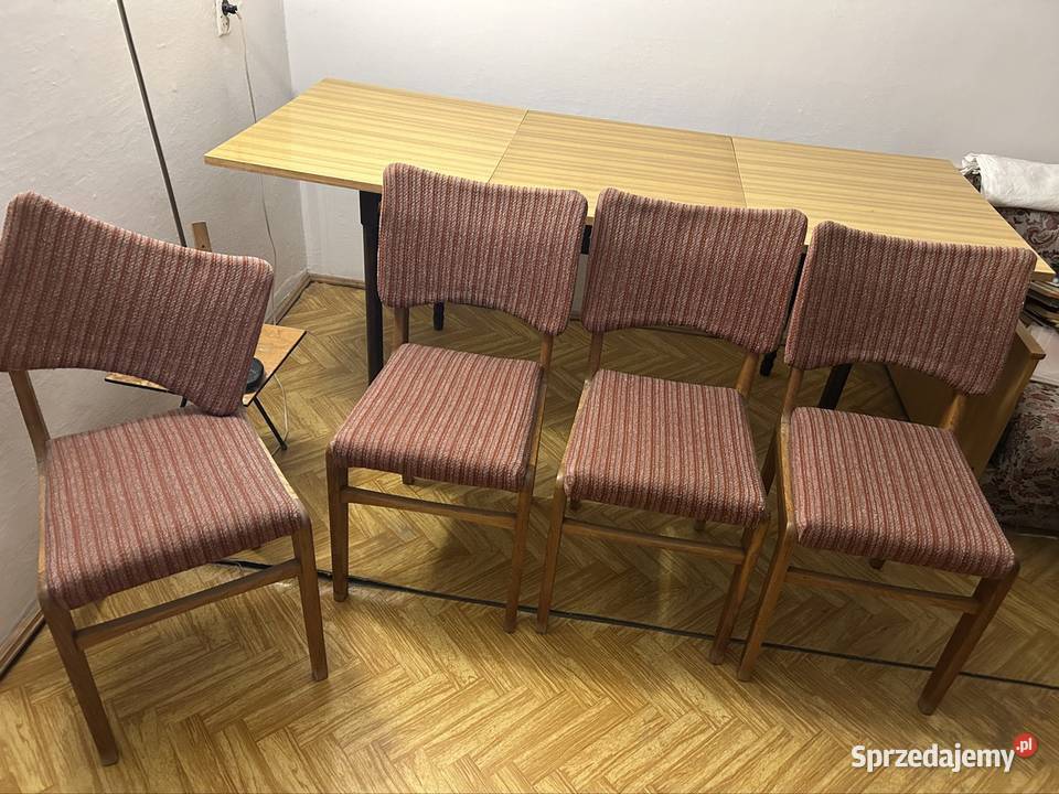 Komplet 4 Krzesła PRL Typ 200190 Vintage Retro Chełm sprzedam