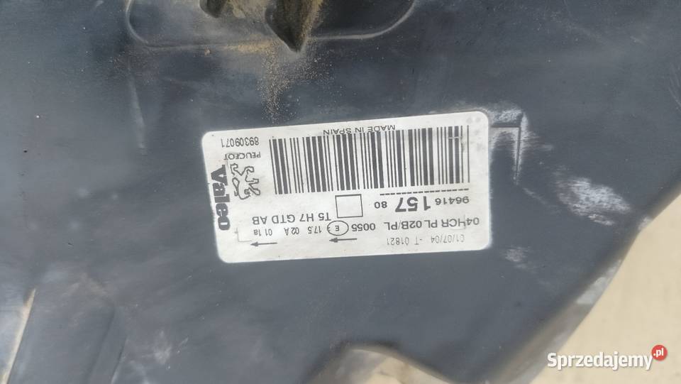 Lampa reflektor przedni Peugeot 307 Bydgoszcz