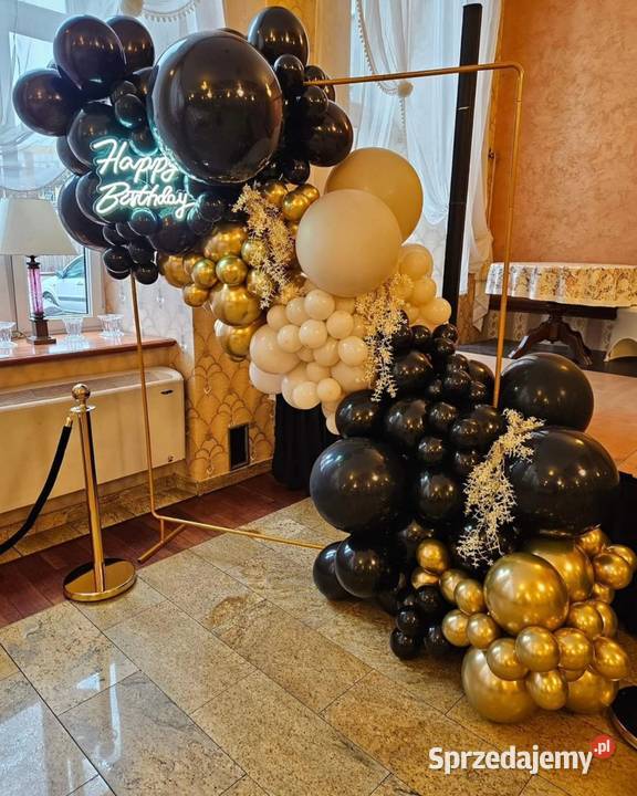 Ścianka balonowa dekoracja imprezy bukiety żywe Kalisz