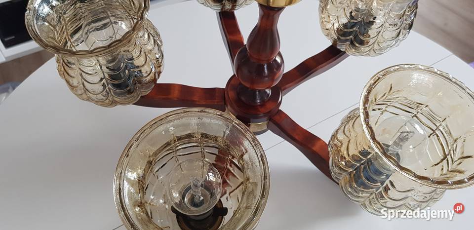 vintage zabytkowy żyrandol PRL Ruda Śląska