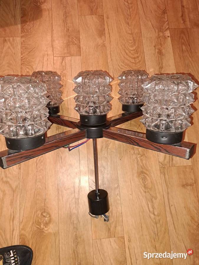 Retro lampa wiszaca z 60 tych lat firmy Kamenick Lubań sprzedam