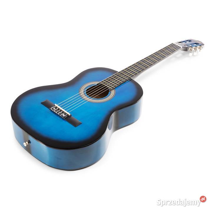 Zestaw Gitara Klasyczna Niebieska pokrowiec i Poznań