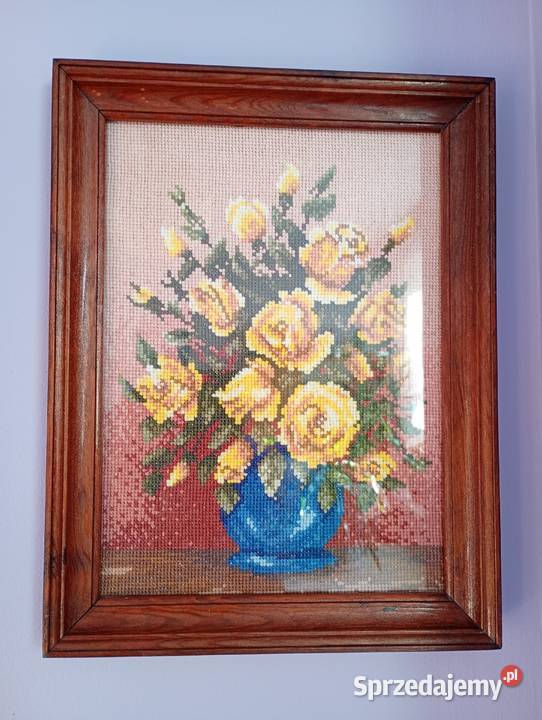 Obraz RÓŻE w szafirowym wazonie Dębica