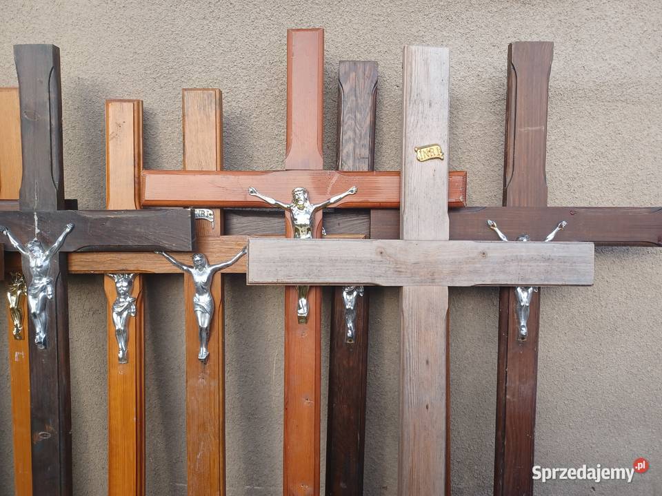 Krzyż drewniany nagrobny na cmentarz krzyże wielkopolskie Ostrów Wielkopolski