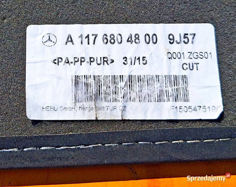 MERCEDES W117 ORYGINALNE DYWANIKI WELUROWE osobowe