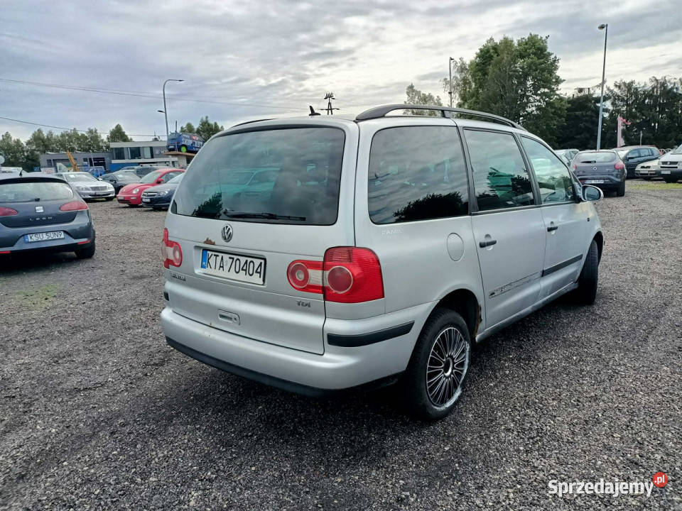 Volkswagen Sharan Vw Sharan 19TDI 90 04r 7 os I manualna małopolskie Tarnów sprzedam