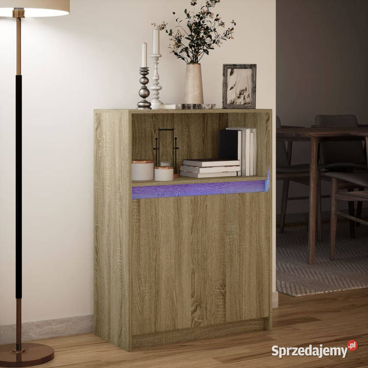 Szafka z LED dąb sonoma 72x34x100 materiał mazowieckie Warszawa