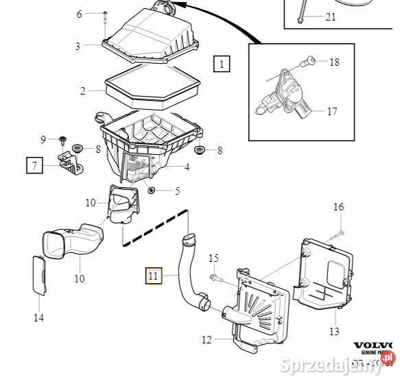 VOLVO S60 V60 V60CC rura przewod filtra Bielany Wrocławskie