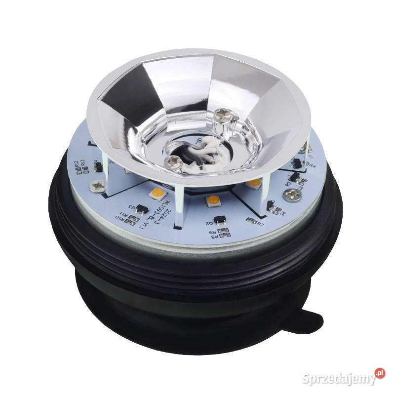 LAMPA OSTRZEGAWCZA KOGUT NISKA MAGNES 8 LED