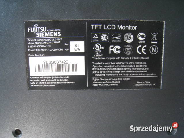 Monitor komputerowy Fujitsu Siemens Częstochowa
