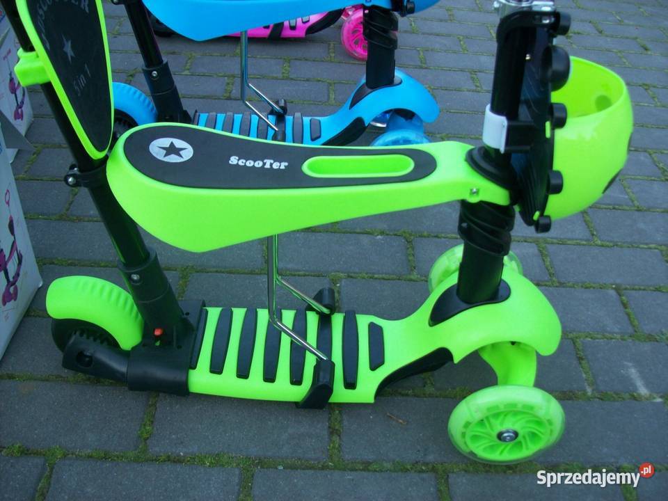 HULAJNOGA BALANSOWA TRÓJKOŁOWA BIEDRONKA 5w1 LED