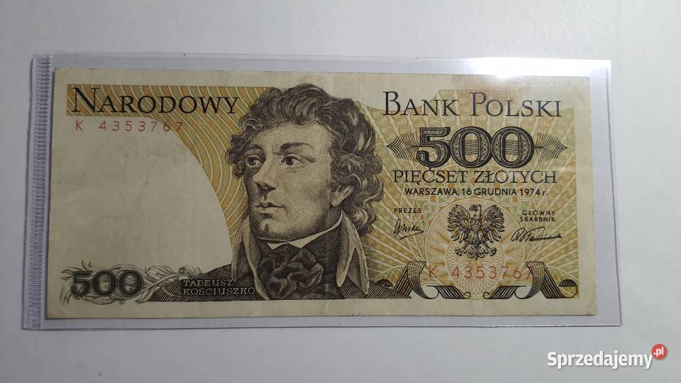 ULTRA RZADKOŚĆ 500 zlotych 1974 s K Warszawa