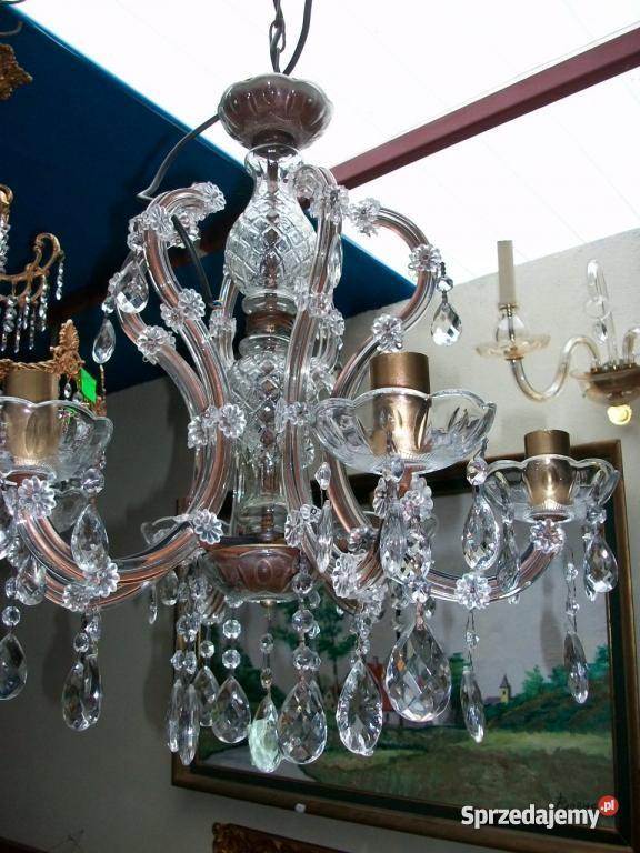Rewelacyjny kryształowy żyrandol kujawsko-pomorskie Topólka