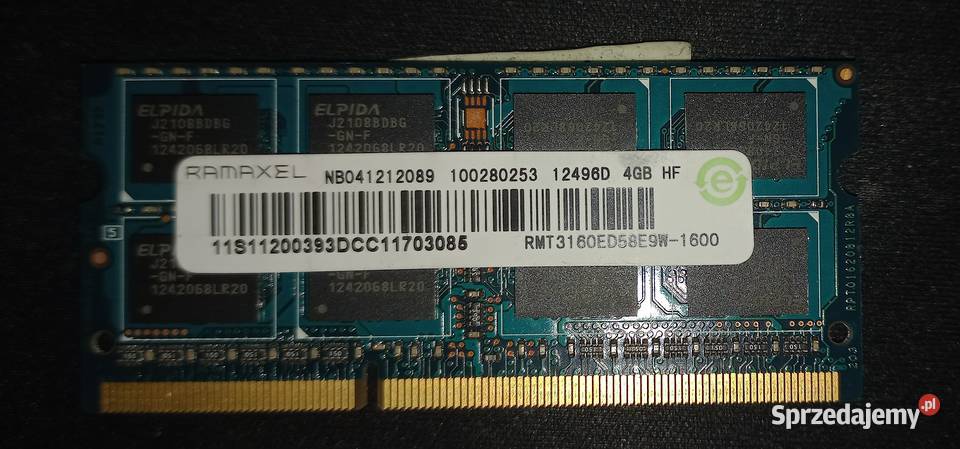 Pamięć RAM Ramaxel RMT3160ED58E9W1600 4 GB Koło