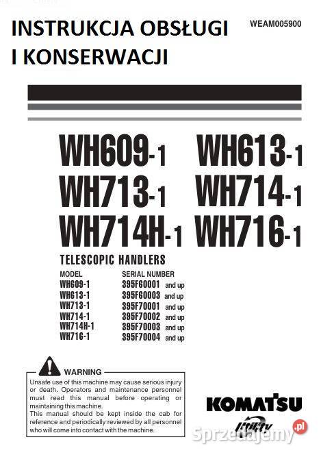 Komatsu WH6091 WH7131 WH7141 WH6131 instrukcja Kielce sprzedam
