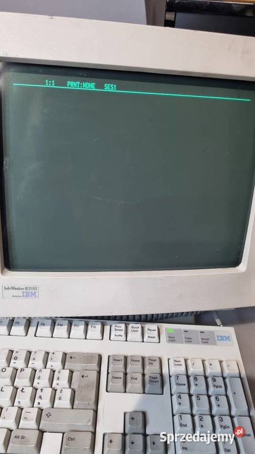 Retro terminal IBM InfoWindow II 3153 klawiatura opolskie