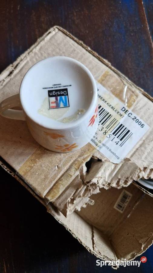 Zestaw 6 FILIŻANEK porcelana sygnatura lubelskie Lublin