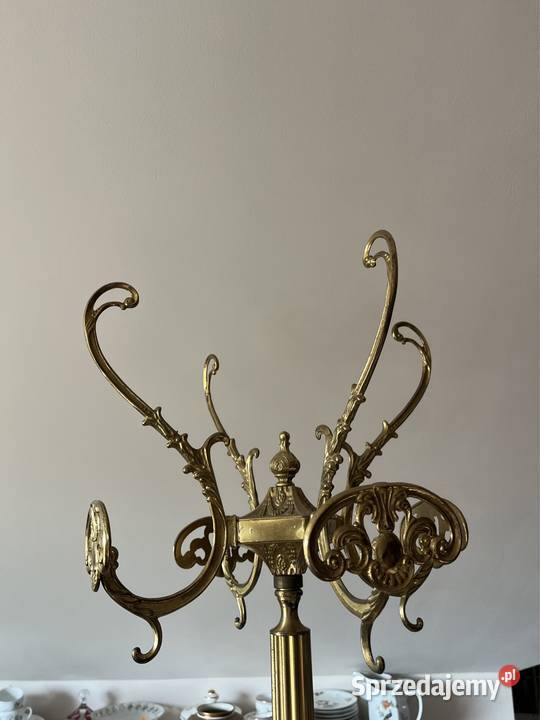 Wieszak Mosiądz i onyksowa kula Skręcany Gdańsk